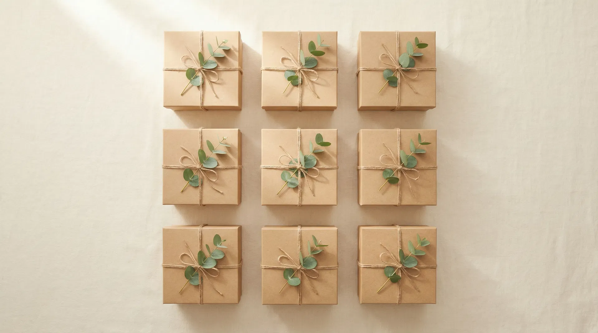 Premium desk kits arranged for a corporate gifting program
